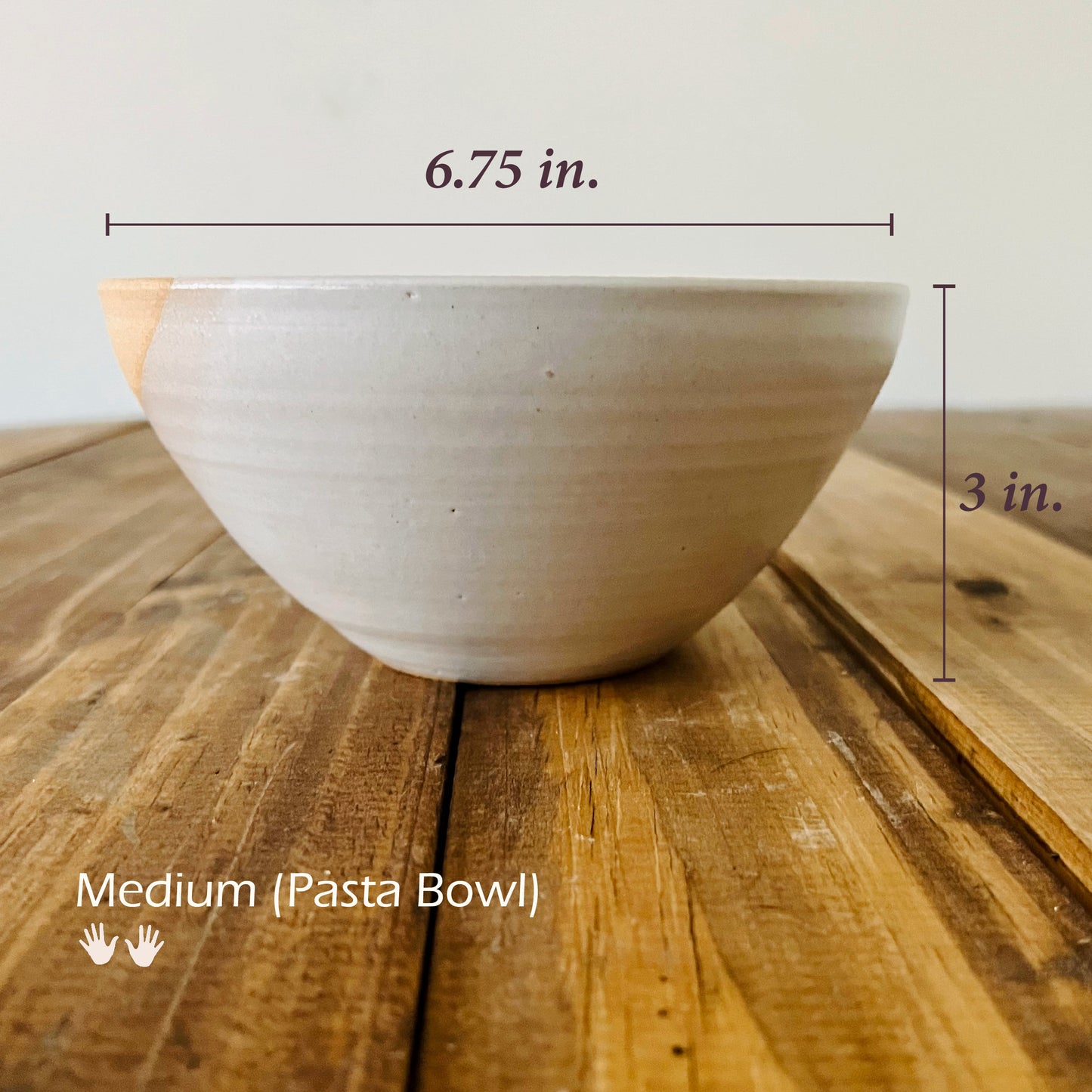 Angled Ceramic Bowls - White & Natural Stoneware - Modern Handmade Kitchenware - Multiple Sizes, Styles