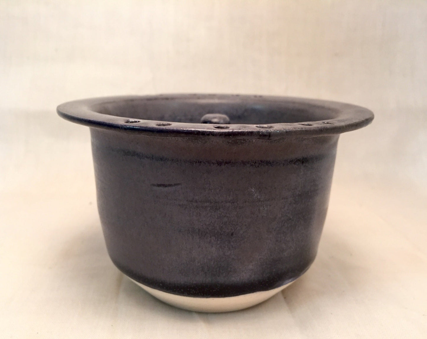 Ceramic ring dish - earring holder - jewelery holder- purple grey