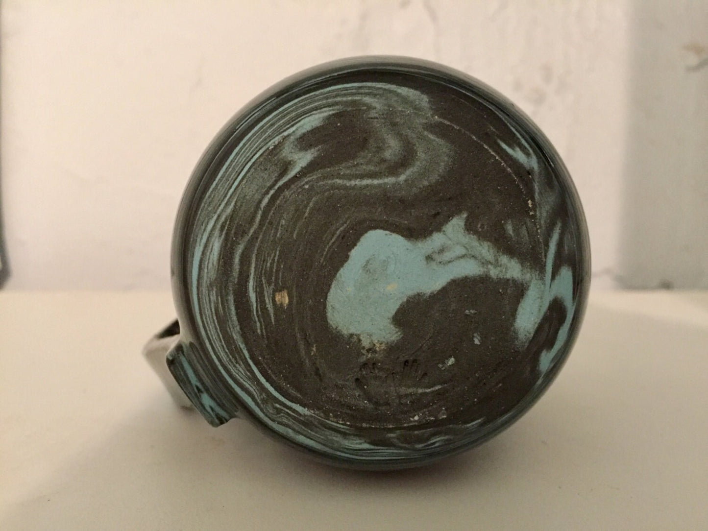 marble - ceramic coffee mug- blue and gray