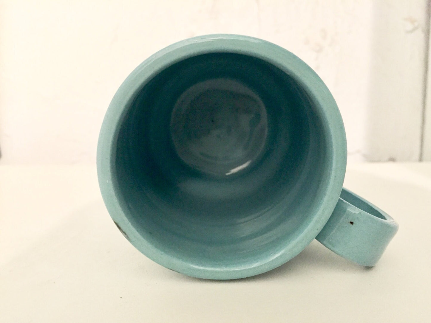 Blue mug - ceramic coffee mug- kitchenware- half price!
