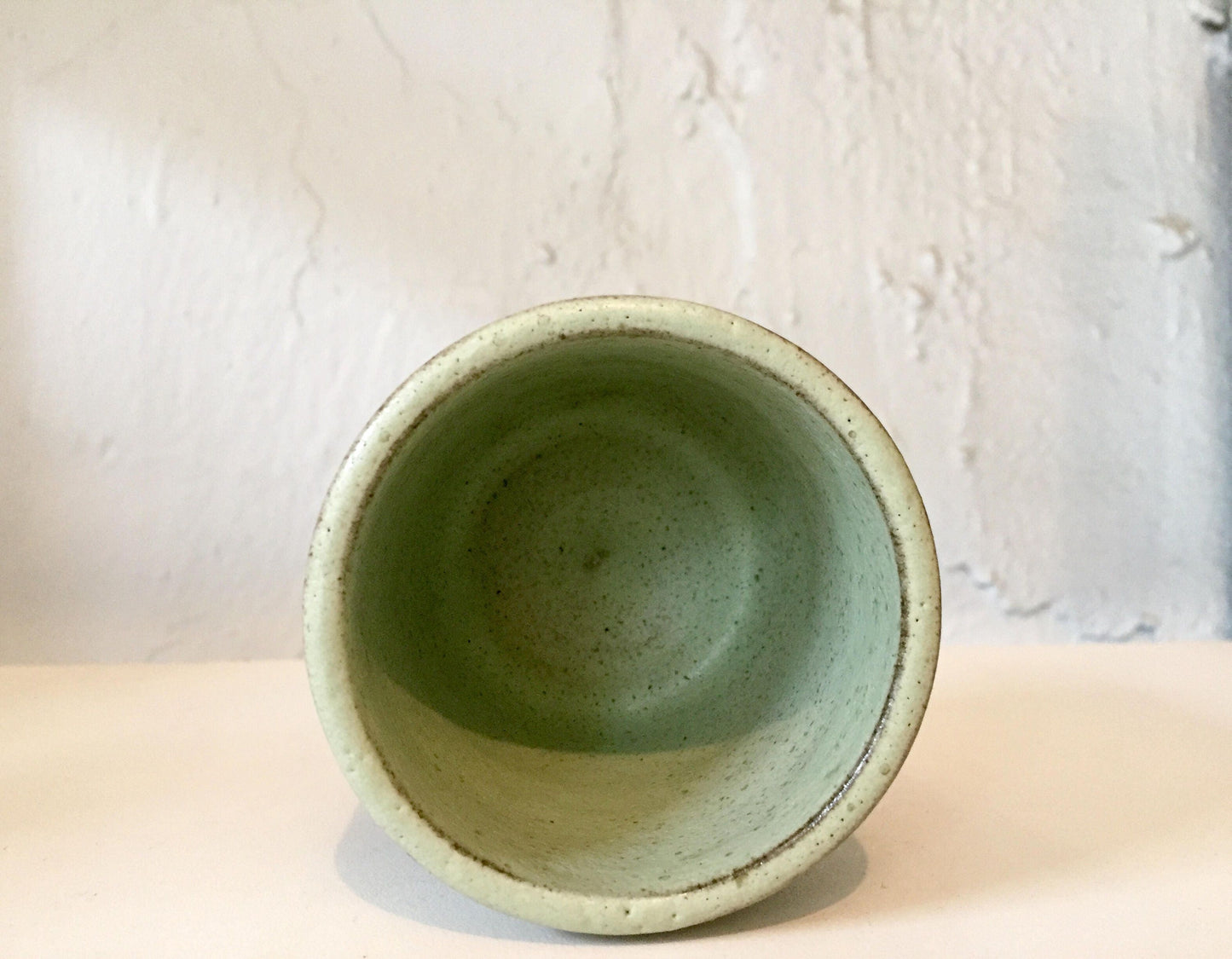 Ceramic mini planter- handmade succulent pot- green