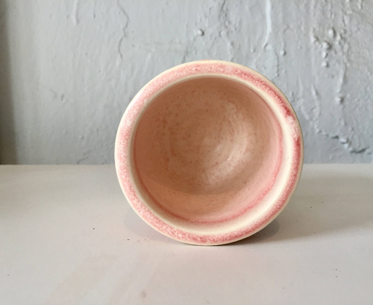 Ceramic mini planter- handmade succulenpot- ombré pink and white -