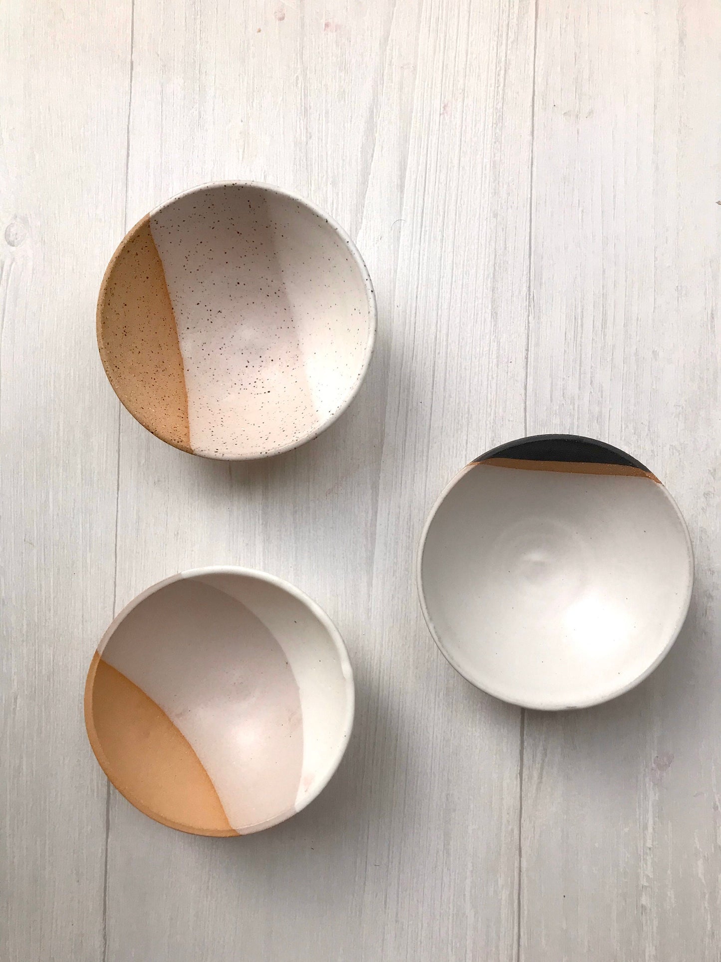 Speckled-ceramic ramekin- salt cellar- multipurpose dish-kitchenware- bowls- White