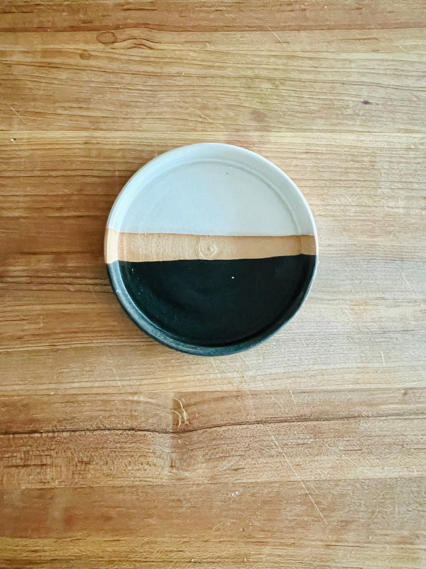 coasters. ceramic coasters. black white and beige. handmade