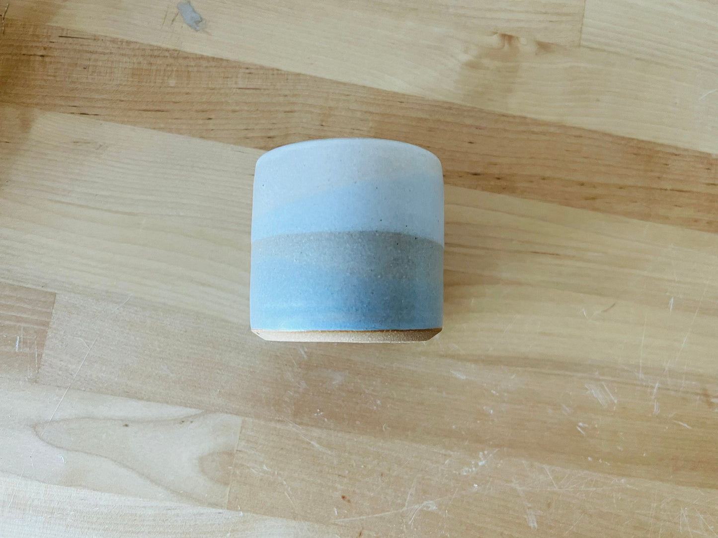 small ceramic jar- ocean blues- sample sale- small tumbler