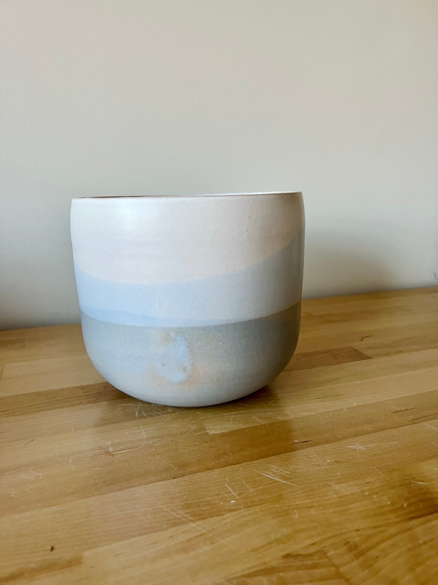 sample sale- ocean blue planter- cache pot- handmade ceramics