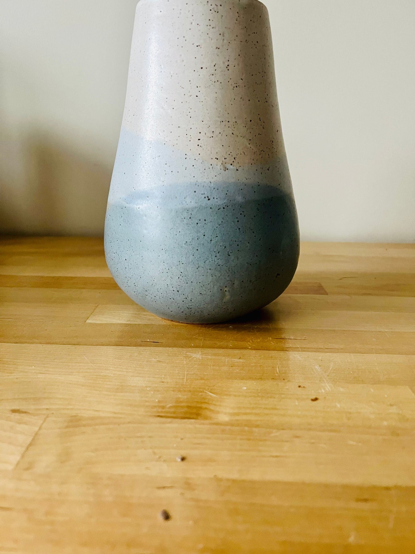 Ocean Blues criss cross tall cylinder vase. ceramic- color options- handmade ceramics