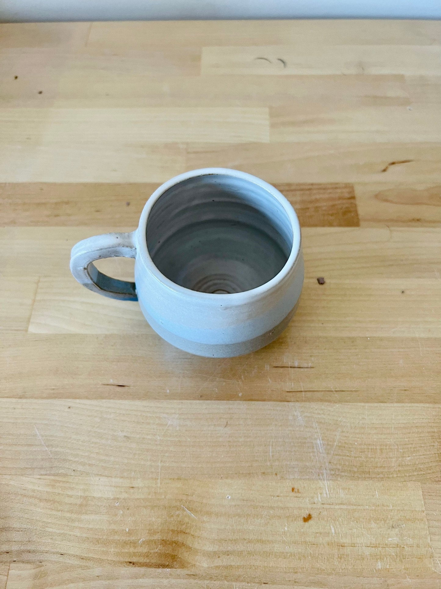 ocean blues oversized rounded espresso cup- coffee mug- handmade