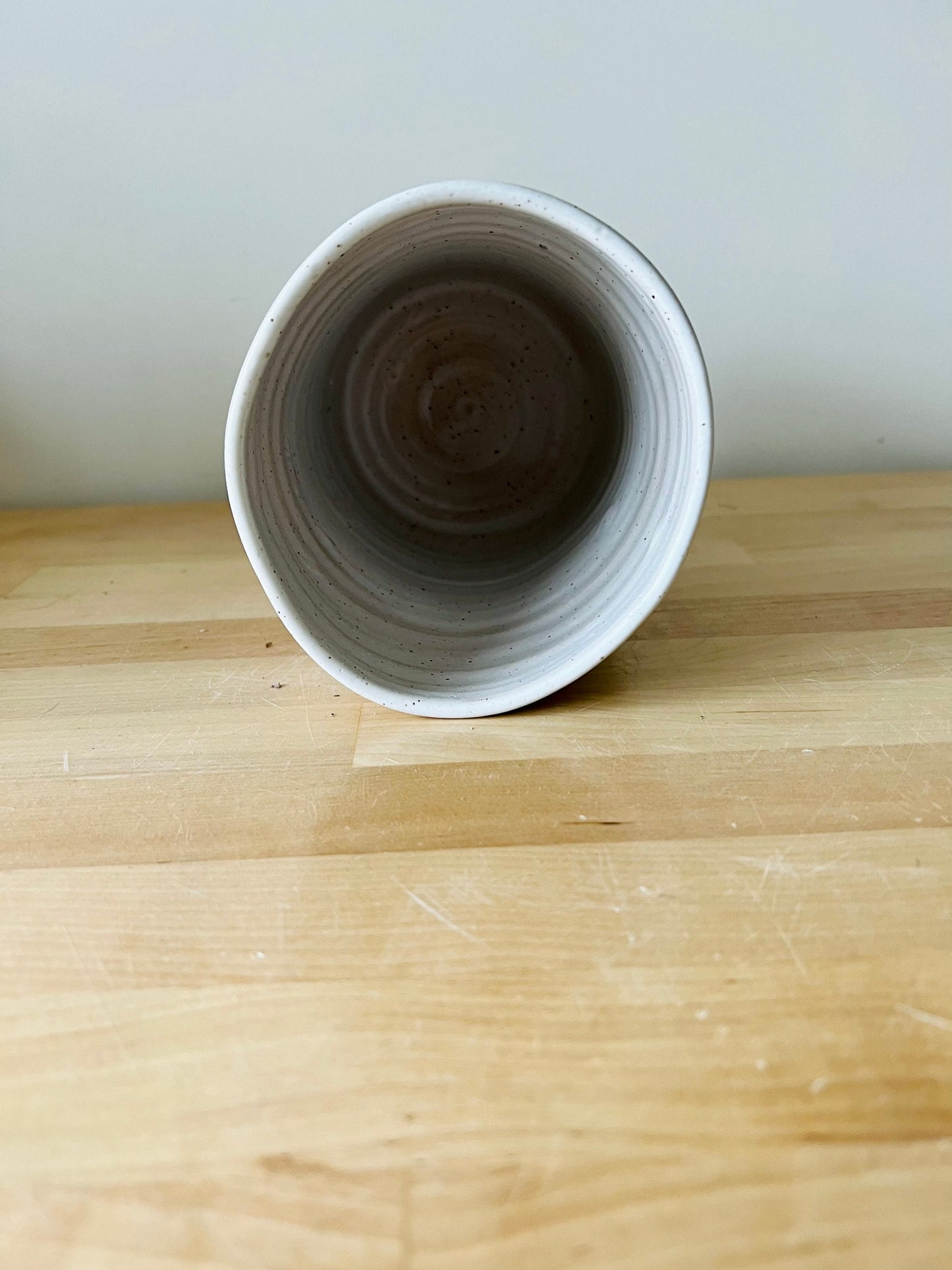 Seconds - sample sale - criss cross utensil holder- ceramic crock- color options