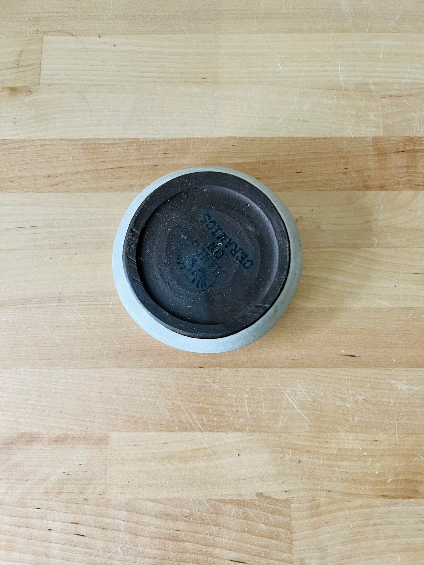 Seconds-Angled candle holder for taper candle. Handemade. White. Ceramic.