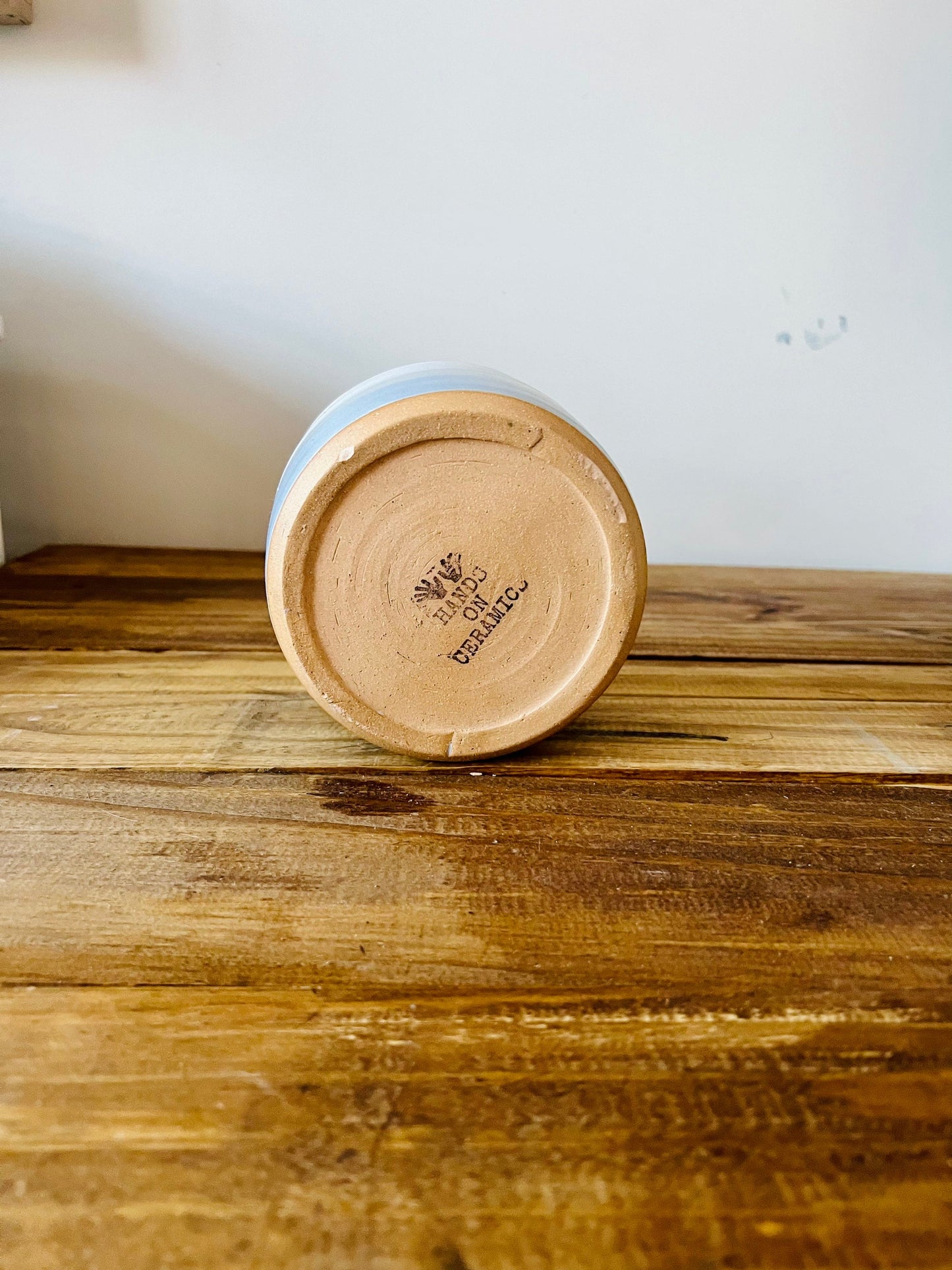 SECONDS white criss cross utensil holder. ceramic.