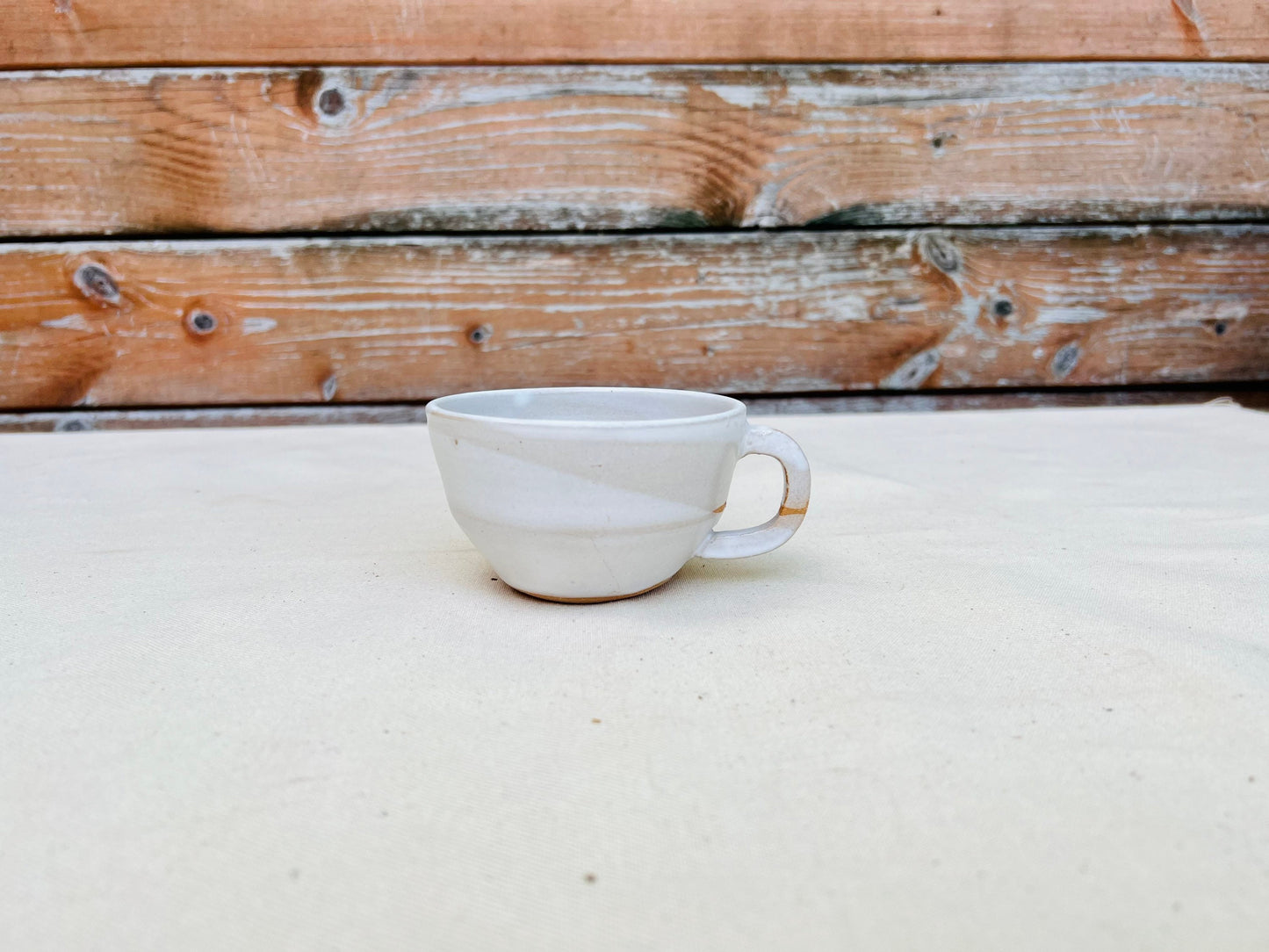 Sample Sale - Cappuccino Cup - White - Handmade Ceramic