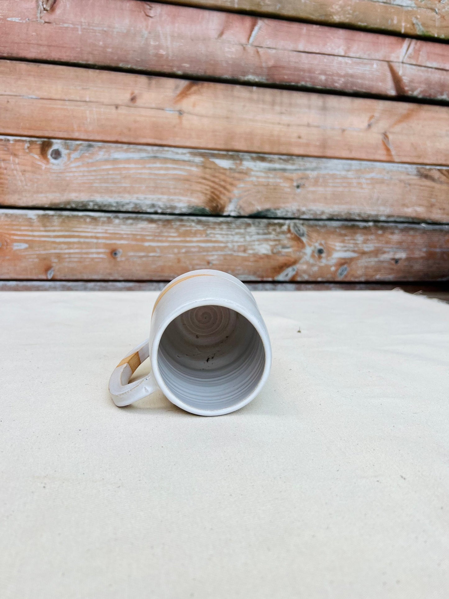 Seconds - Round Bottom Coffee Mug - White - Handmade Ceramic