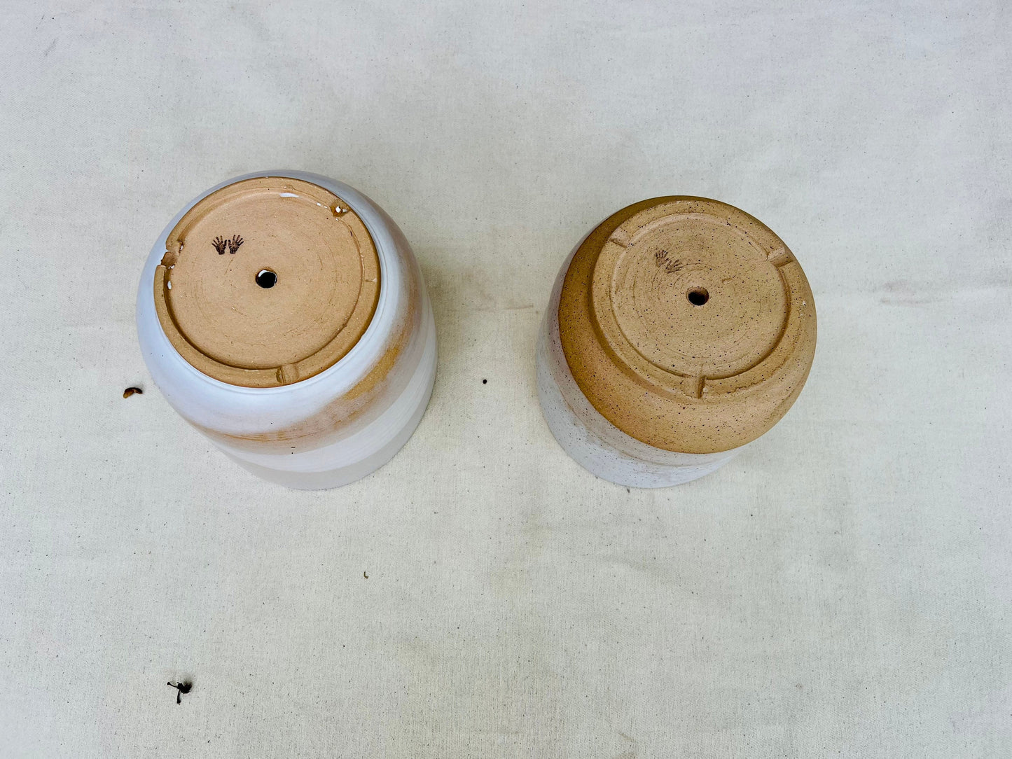 Seconds - Round Bottom Planter - White - Handmade Ceramic