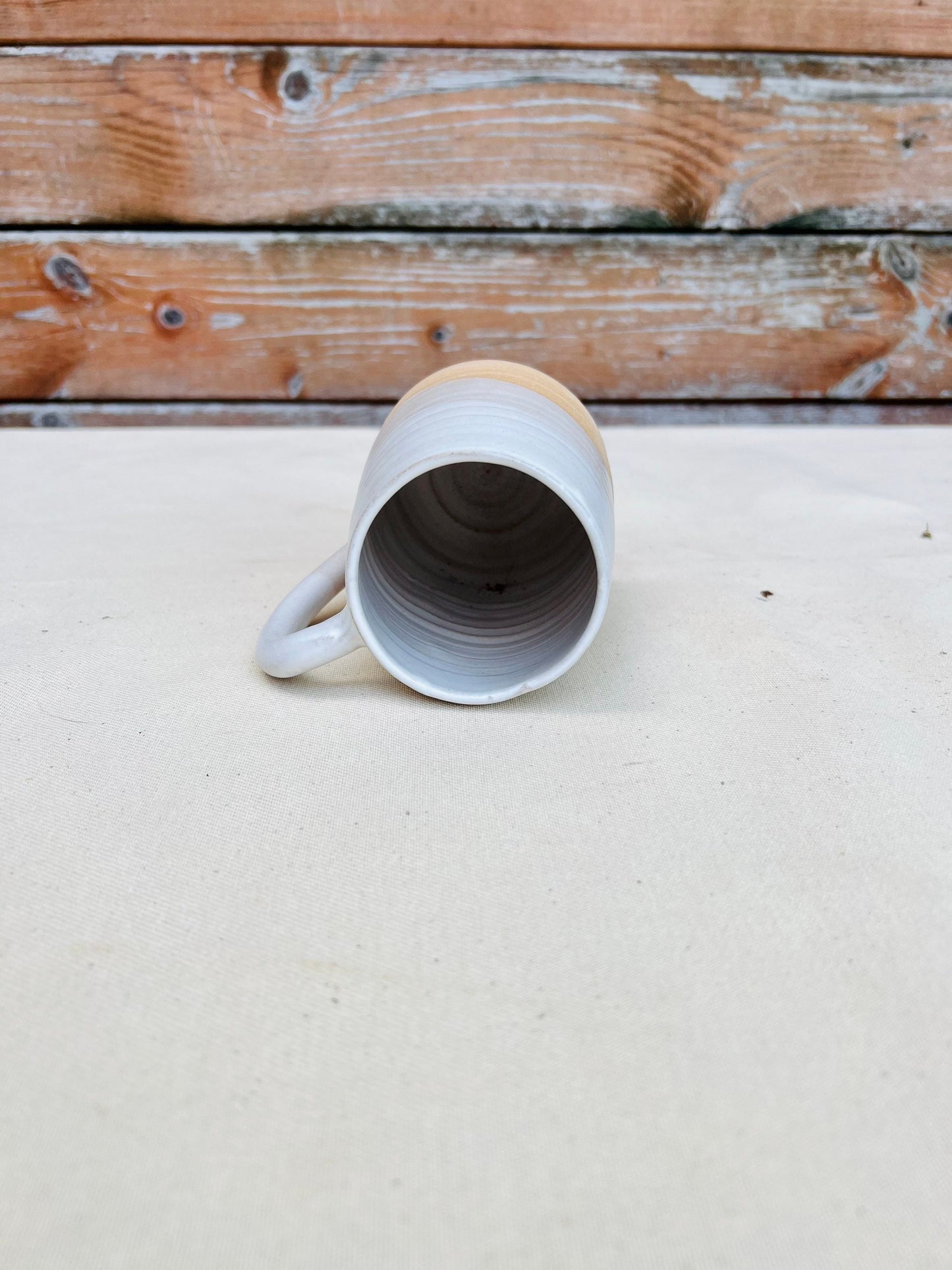 SECONDS-Round Bottom coffee Mugs- white handmade coffee mugs