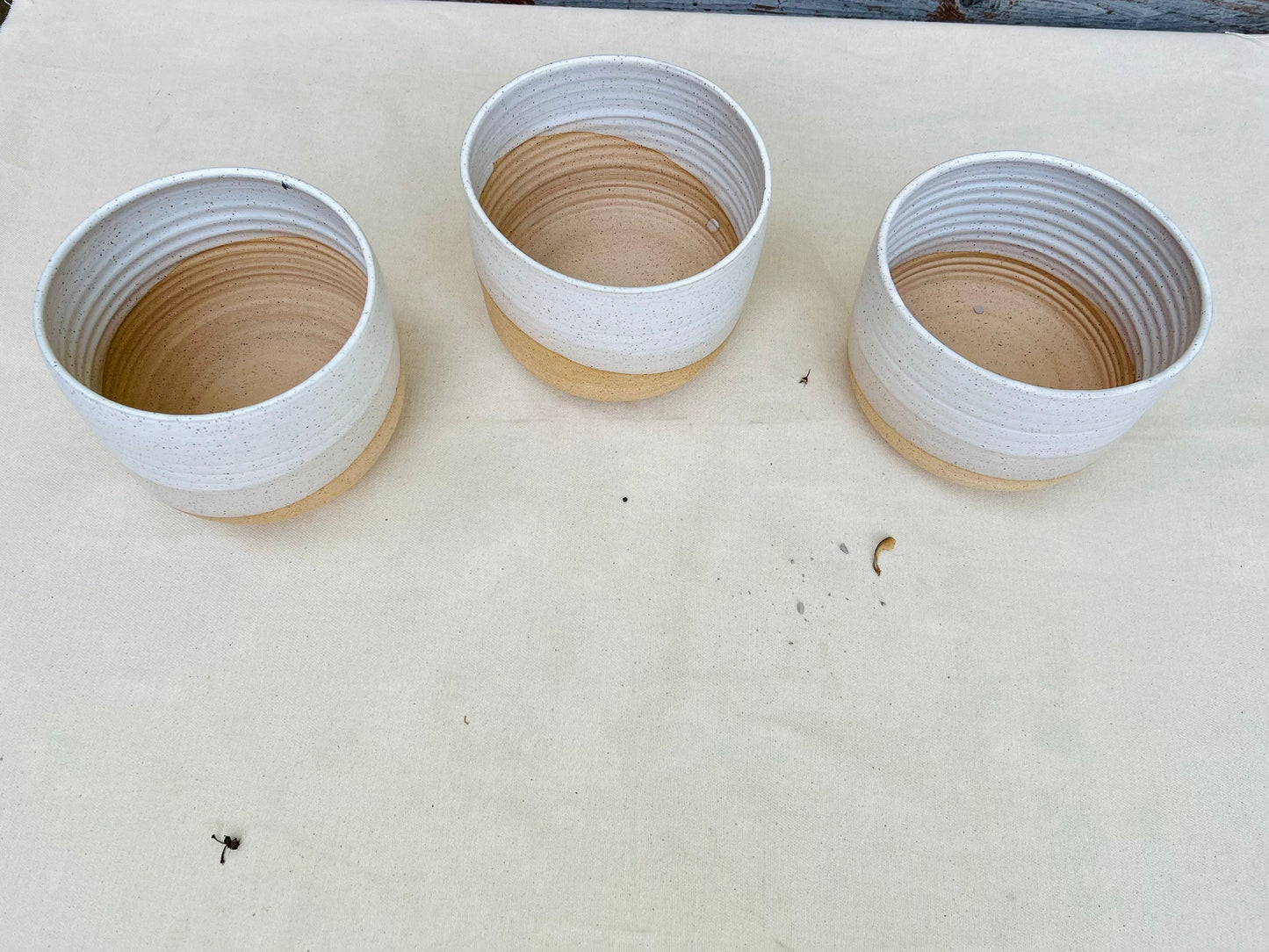 Seconds - Round Bottom Planter - White - Handmade Ceramic