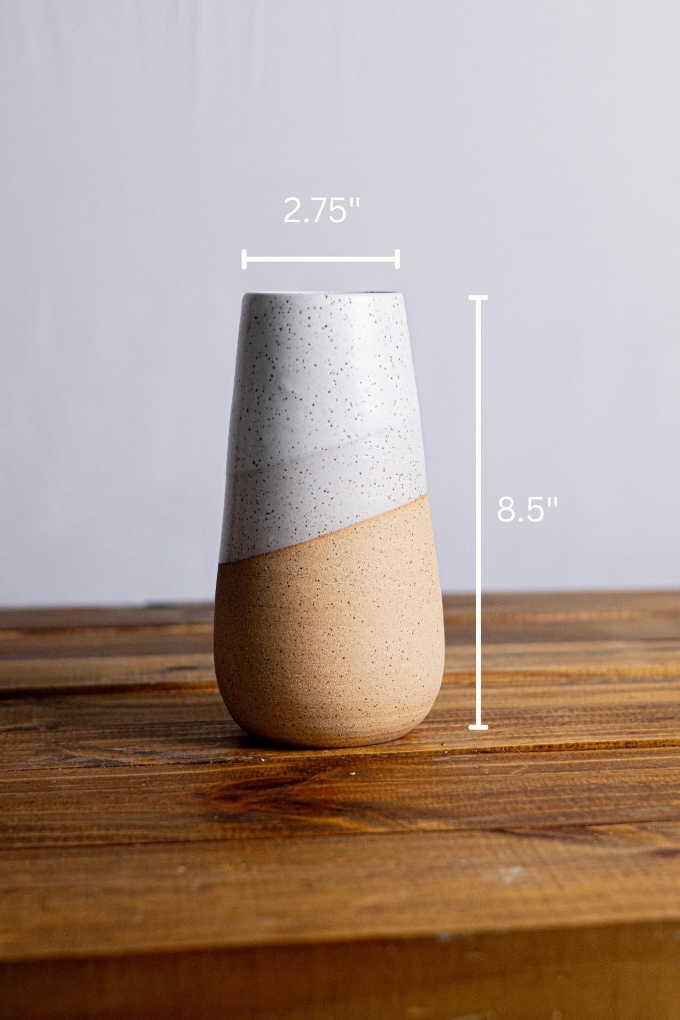 Wide Bottom Vase Unique Ceramic Vase- color and size options
