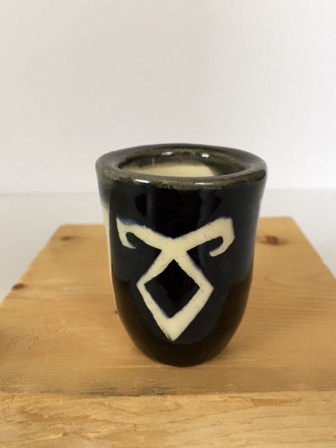 The mortal instruments themed ceramic shot glass in blue black or green