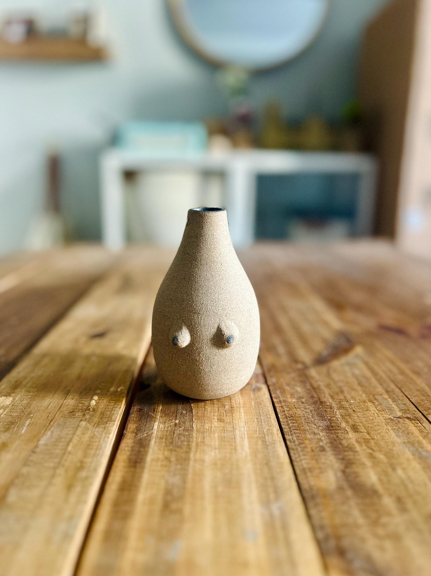 Handmade Boob Bud Vase – Fun Ceramic Flower Vase – Unique Small Vase – Playful & Functional Gift