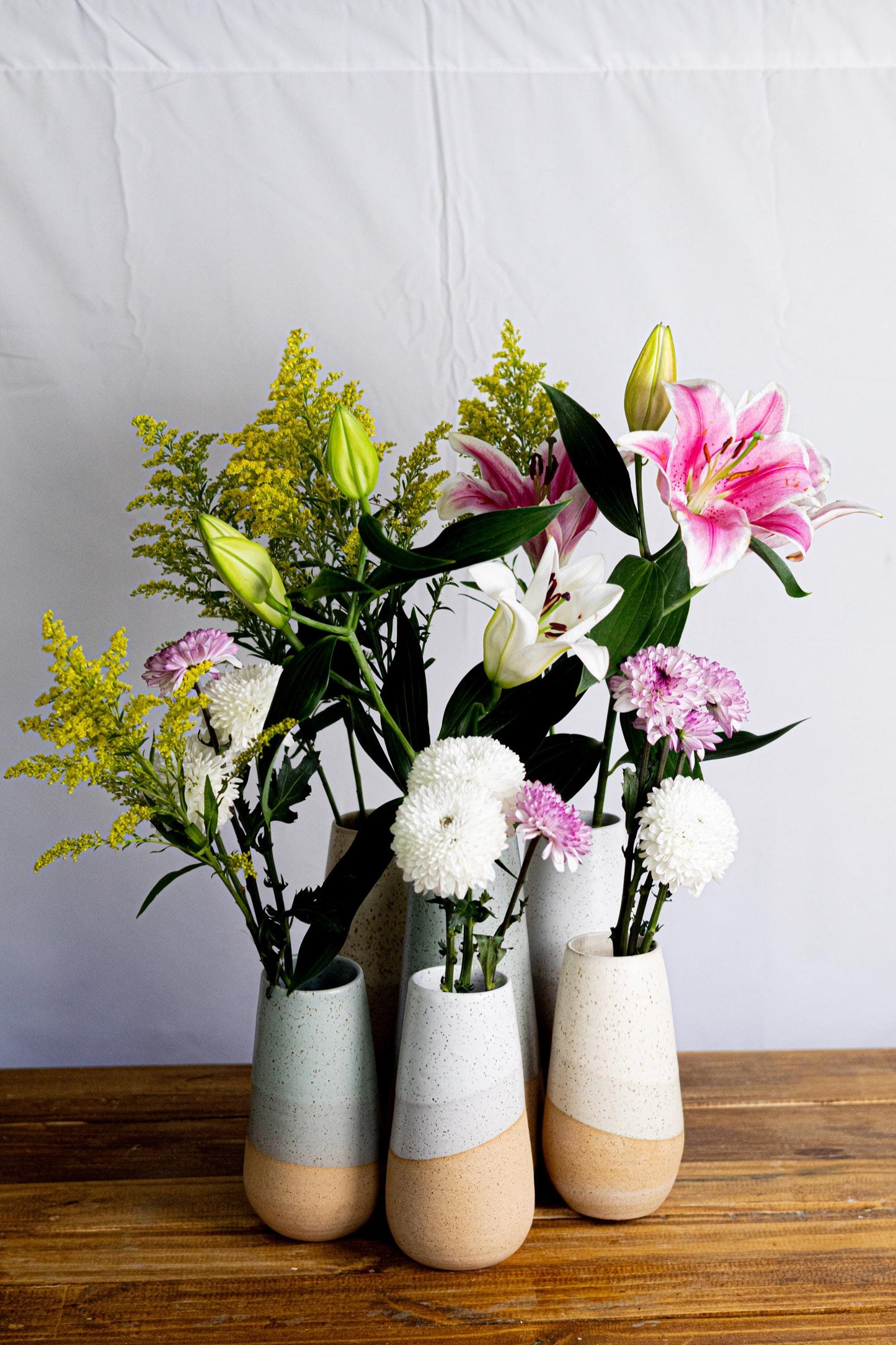 Wide Bottom Vase – Unique Ceramic Vase- color and size options