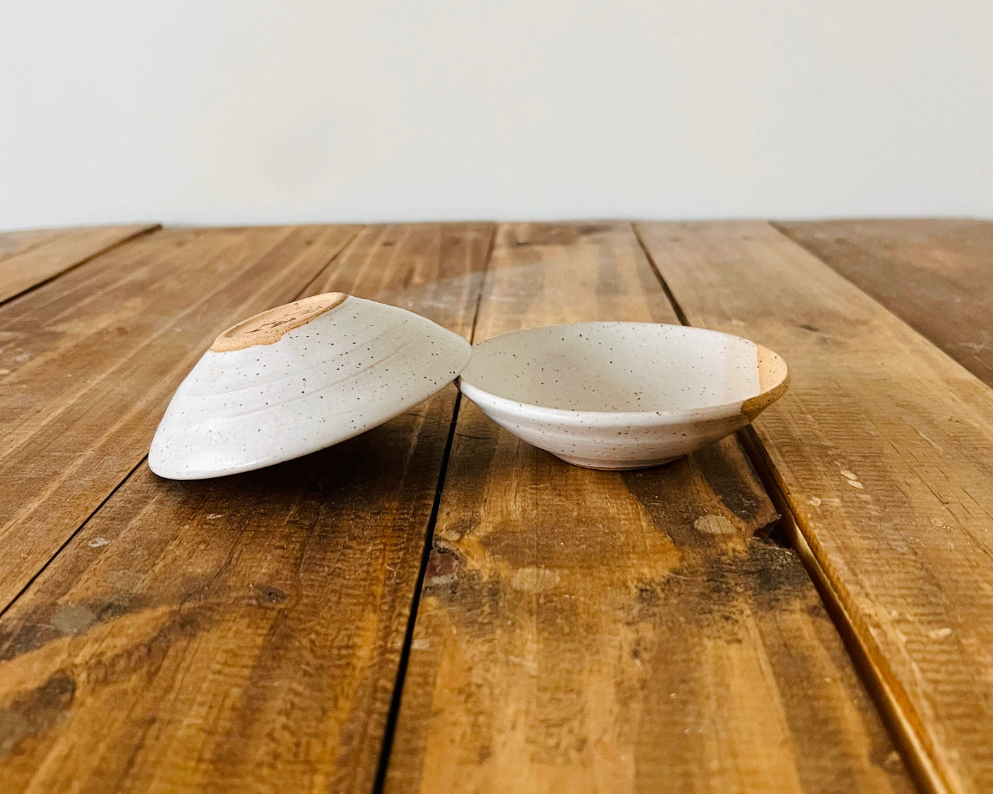 Handmade Angled Ramekin Bowl - White Ceramic Kitchenware for Baking, Dips, and Spices