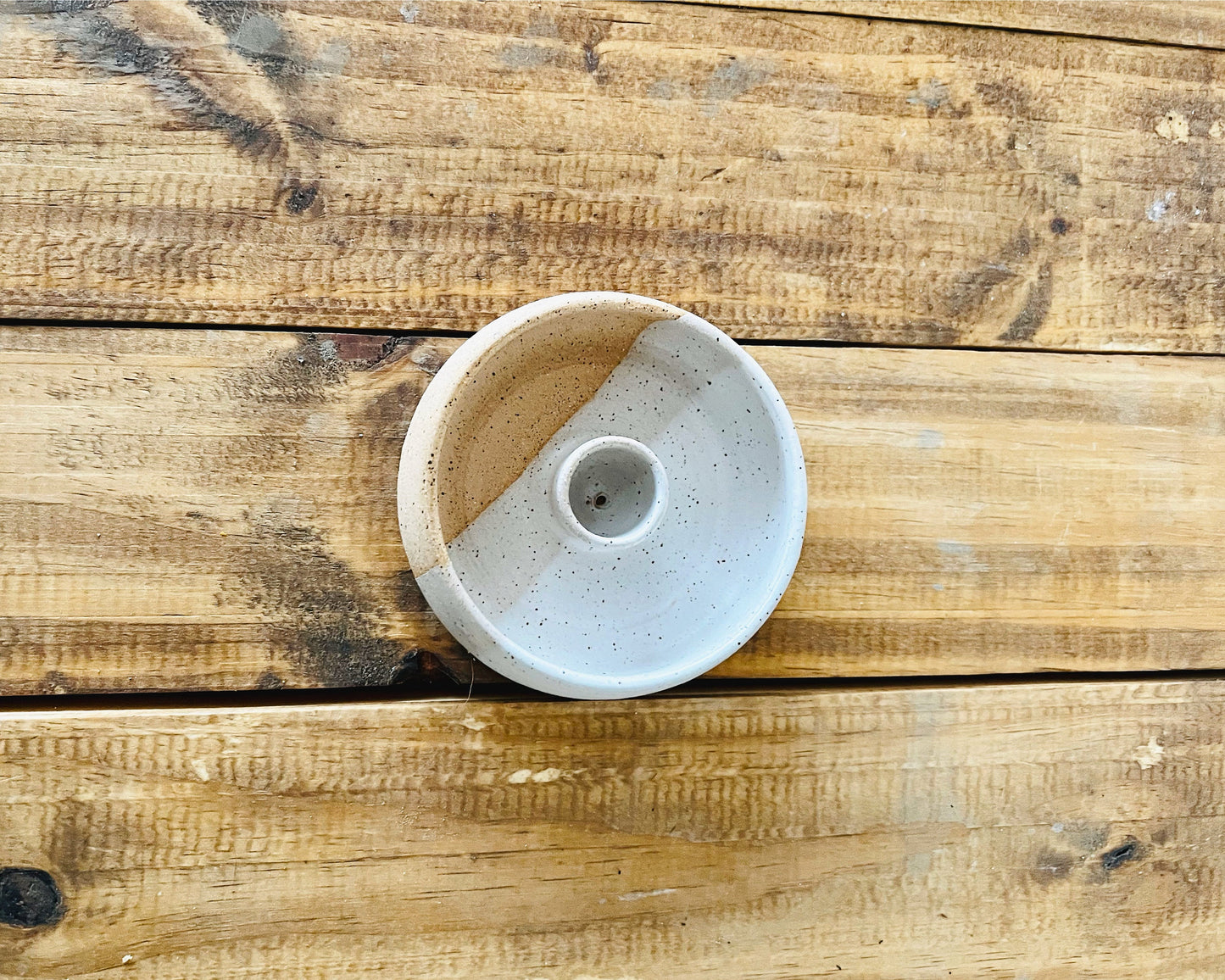 Ceramic Angled Incense Burner Tray – Handmade Holder for Palo Santo, Sage, Essential Oils, Boho Gift, Spiritual Home Decor