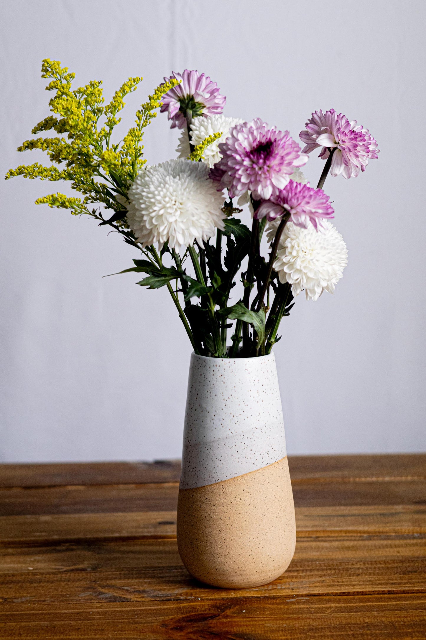 Wide Bottom Vase – Unique Ceramic Vase- color and size options