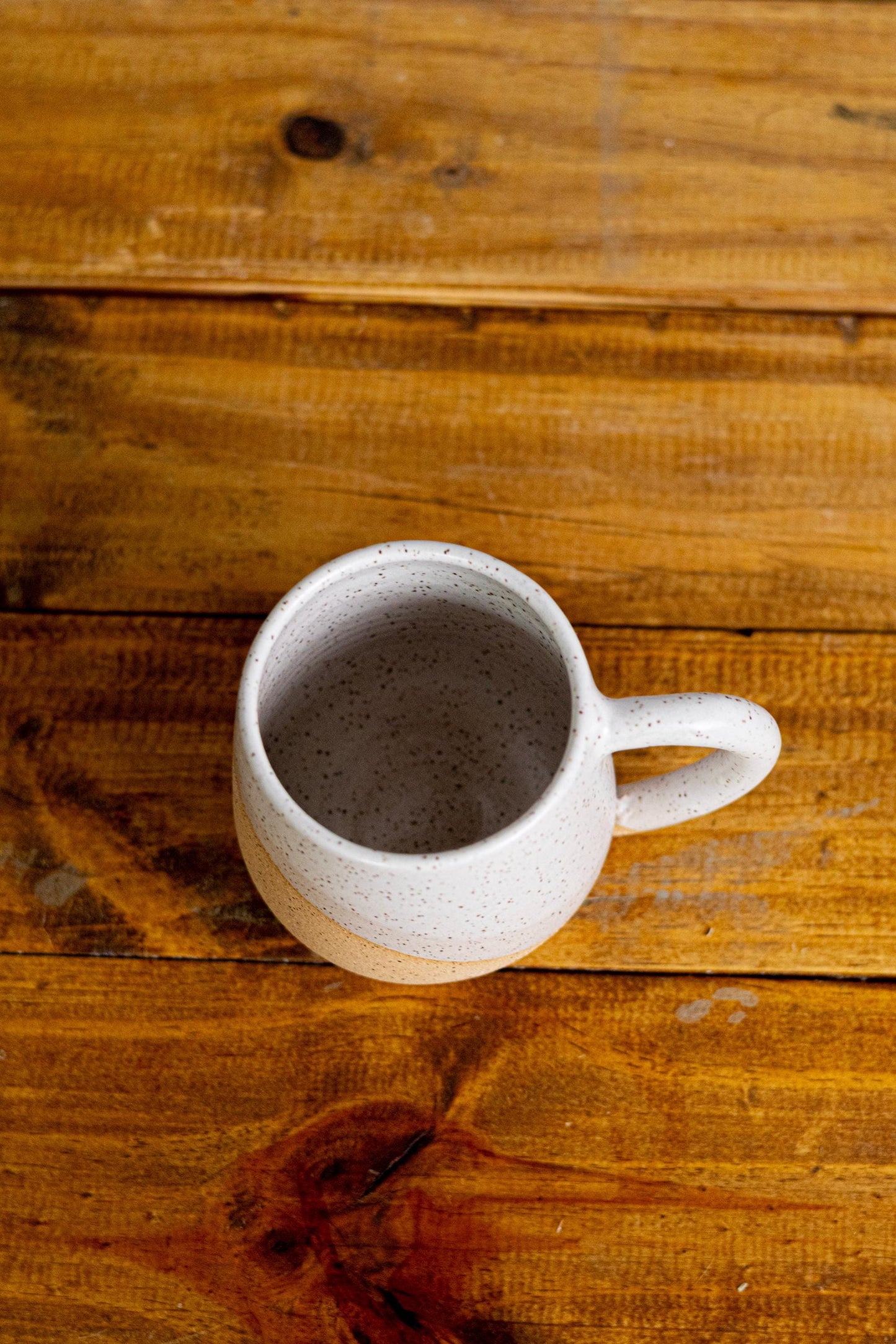 Handmade Ceramic Coffee Mug: 12 oz Stoneware Cup with Handle