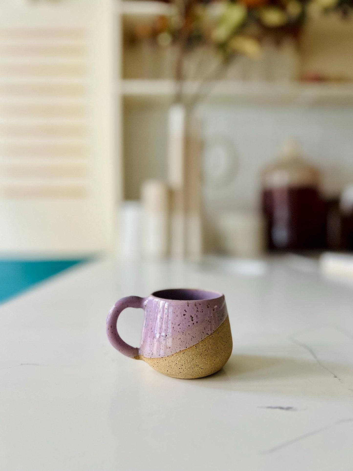 Round-Bottom Espresso Mug - handmade small coffee cups-Unique Stoneware Kitchenware- 4oz
