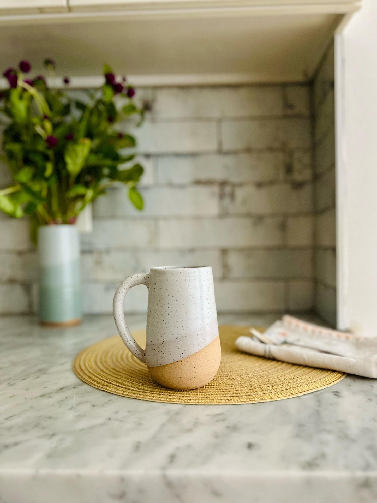 Tall Round-Bottom Mug -16 ounces - Handmade Ceramic Coffee Mug