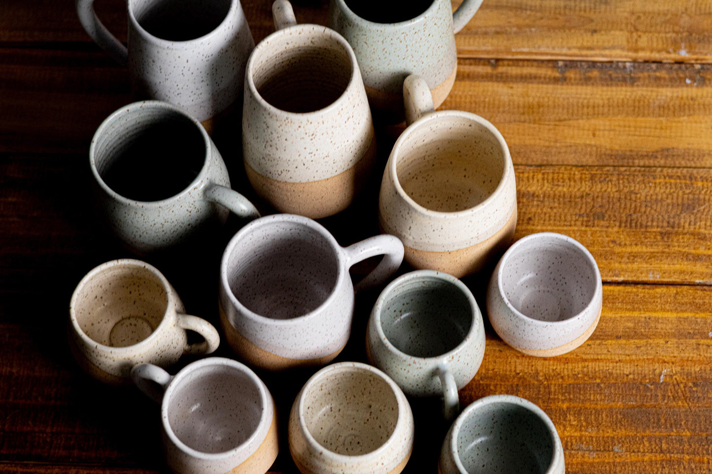 Handmade Ceramic Coffee Mug: 12 oz Stoneware Cup with Handle