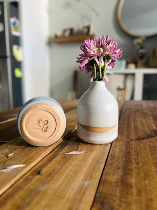 Handmade Ceramic Bud Vase – Unique Home Decor – Small Flower Vase – Modern Pottery – Multiple Color Options