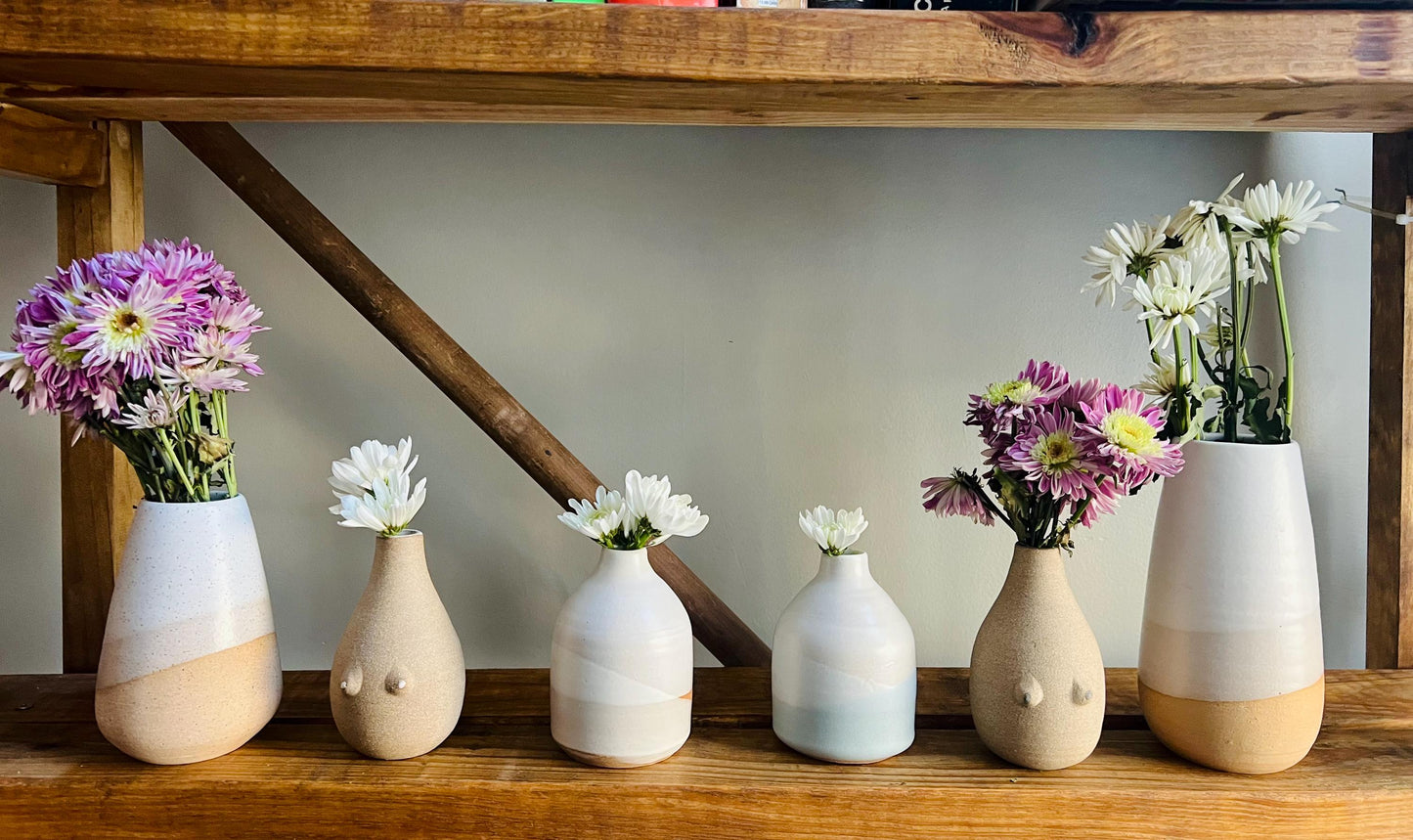 Handmade Boob Bud Vase – Fun Ceramic Flower Vase – Unique Small Vase – Playful & Functional Gift