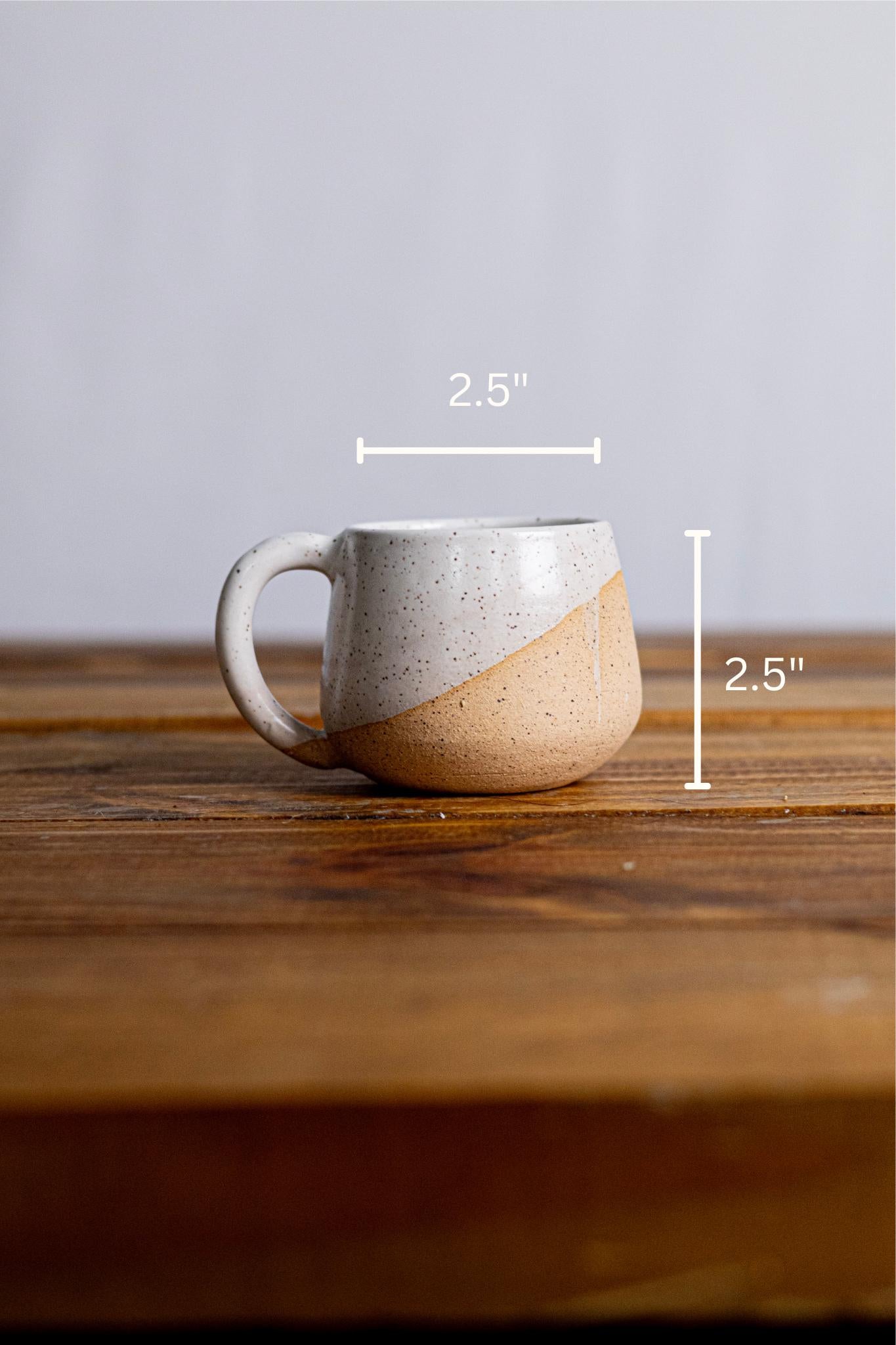 Round-Bottom Espresso Mug - handmade small coffee cups-Unique Stoneware Kitchenware- 4oz