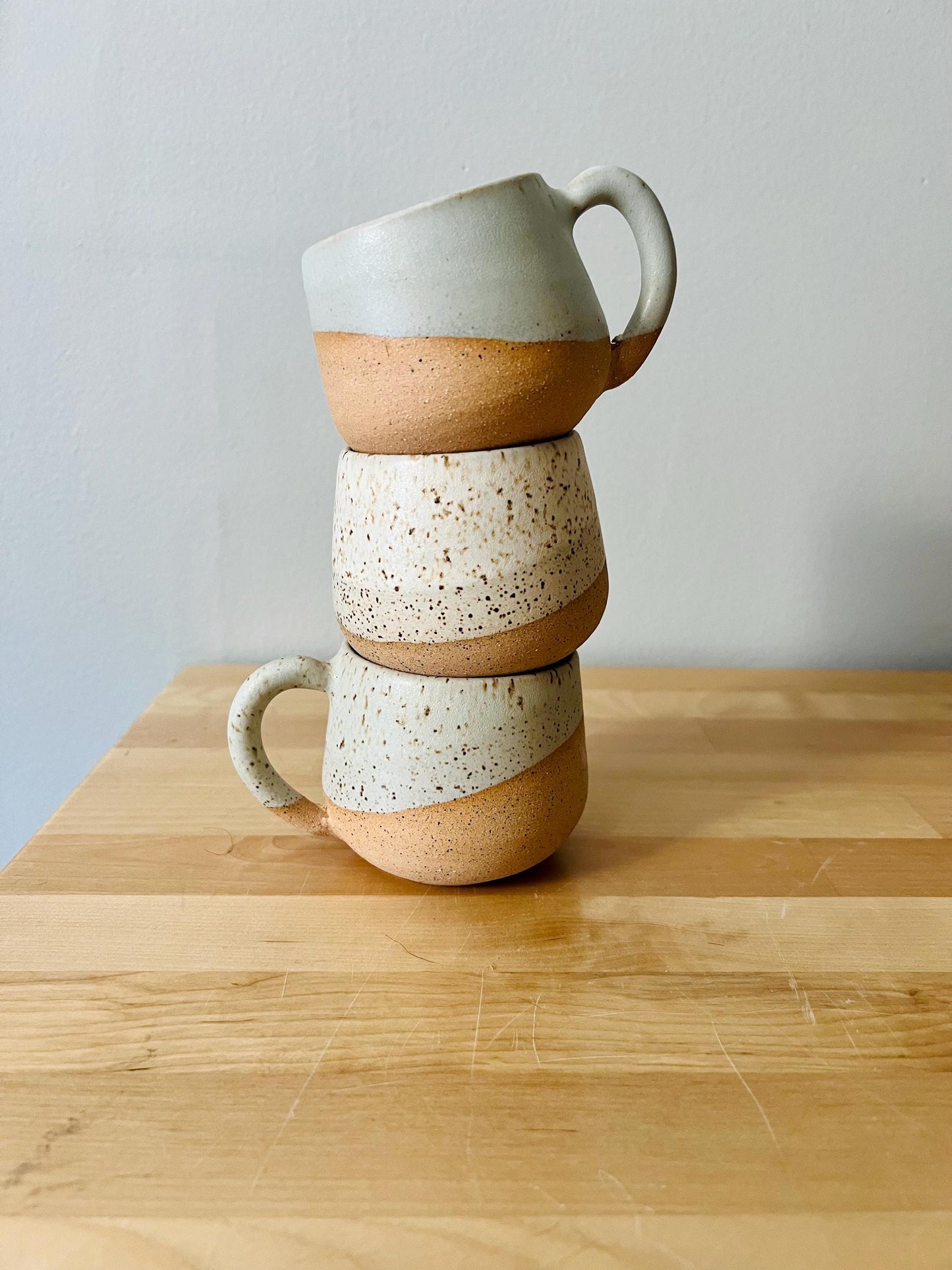 Handmade Ceramic Round-Bottom Espresso Mug - Unique Stoneware Kitchenware - Multiple Styles Available
