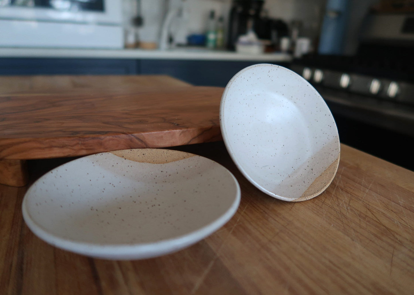 Handmade Angled Ramekin Bowl - White Ceramic Kitchenware for Baking, Dips, and Spices