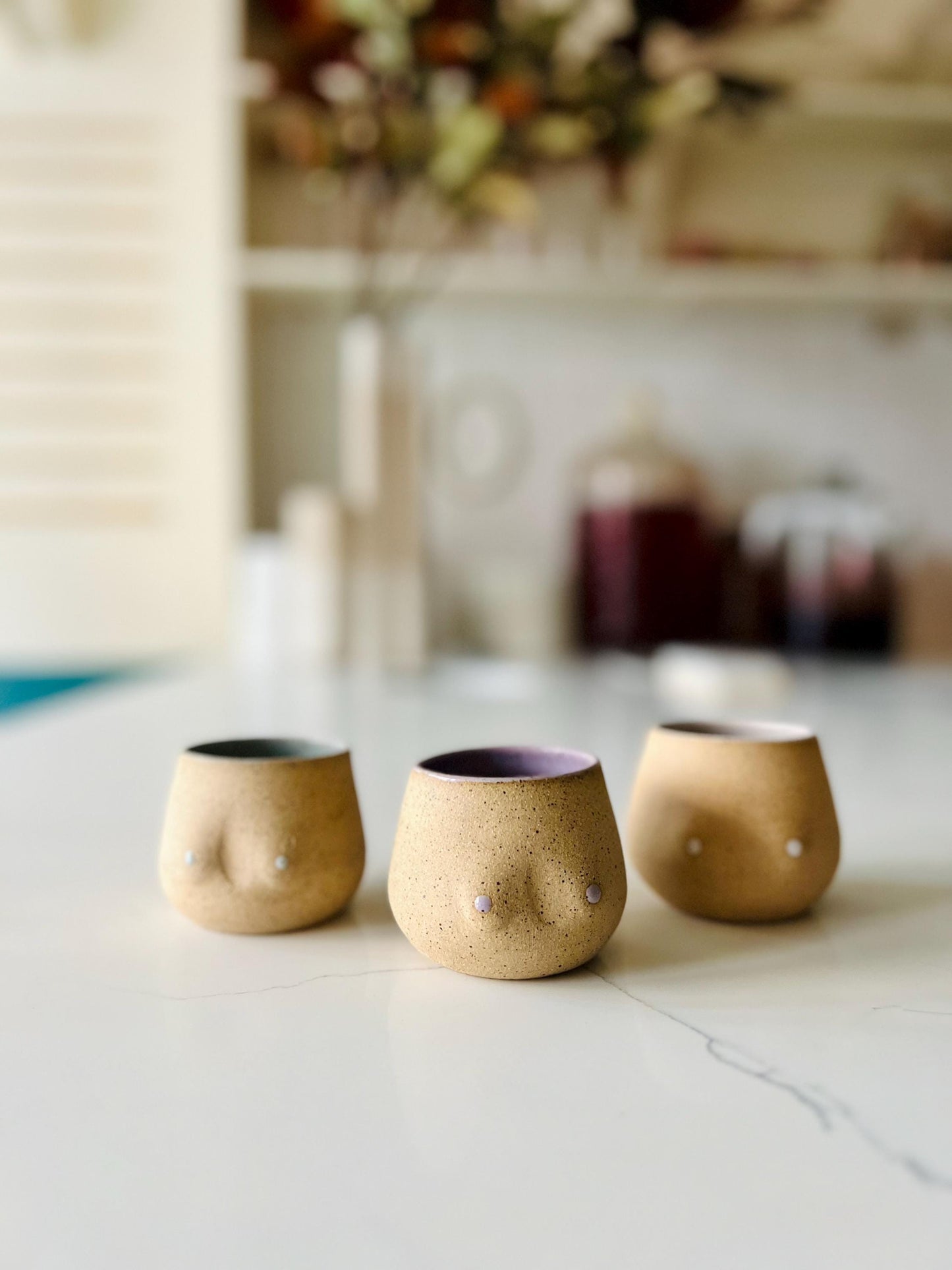Boobie Matchstick Holder - Handmade Ceramic- multipurpose small cup 2OZ
