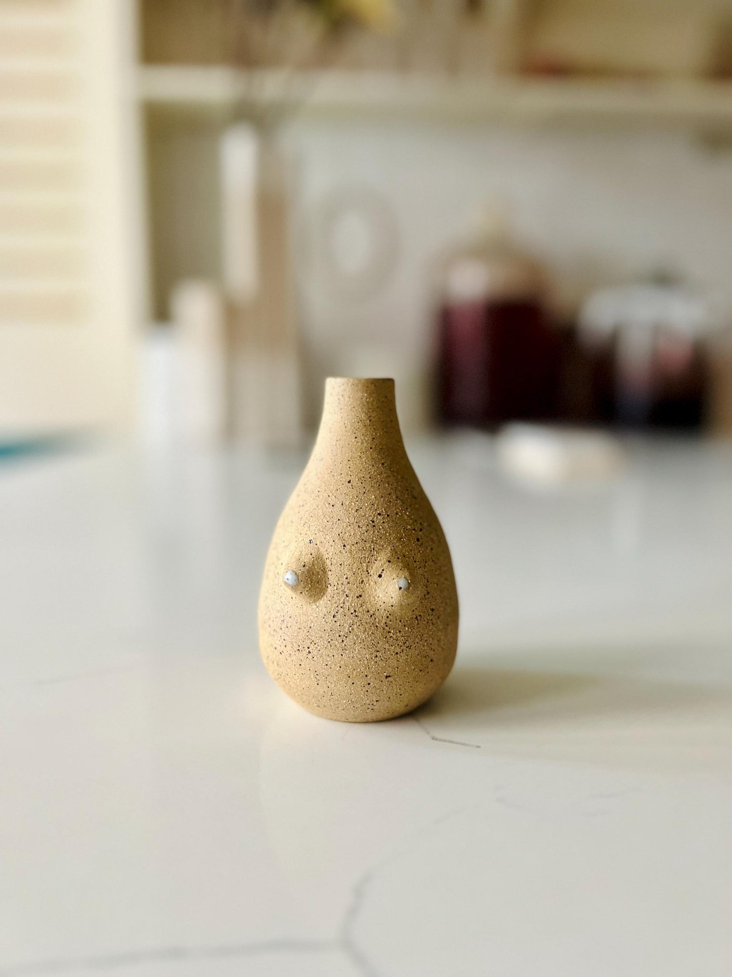 Boob Bud Vase – Handmade Ceramic Flower holder – Unique Small Vase – Playful & Functional Gift