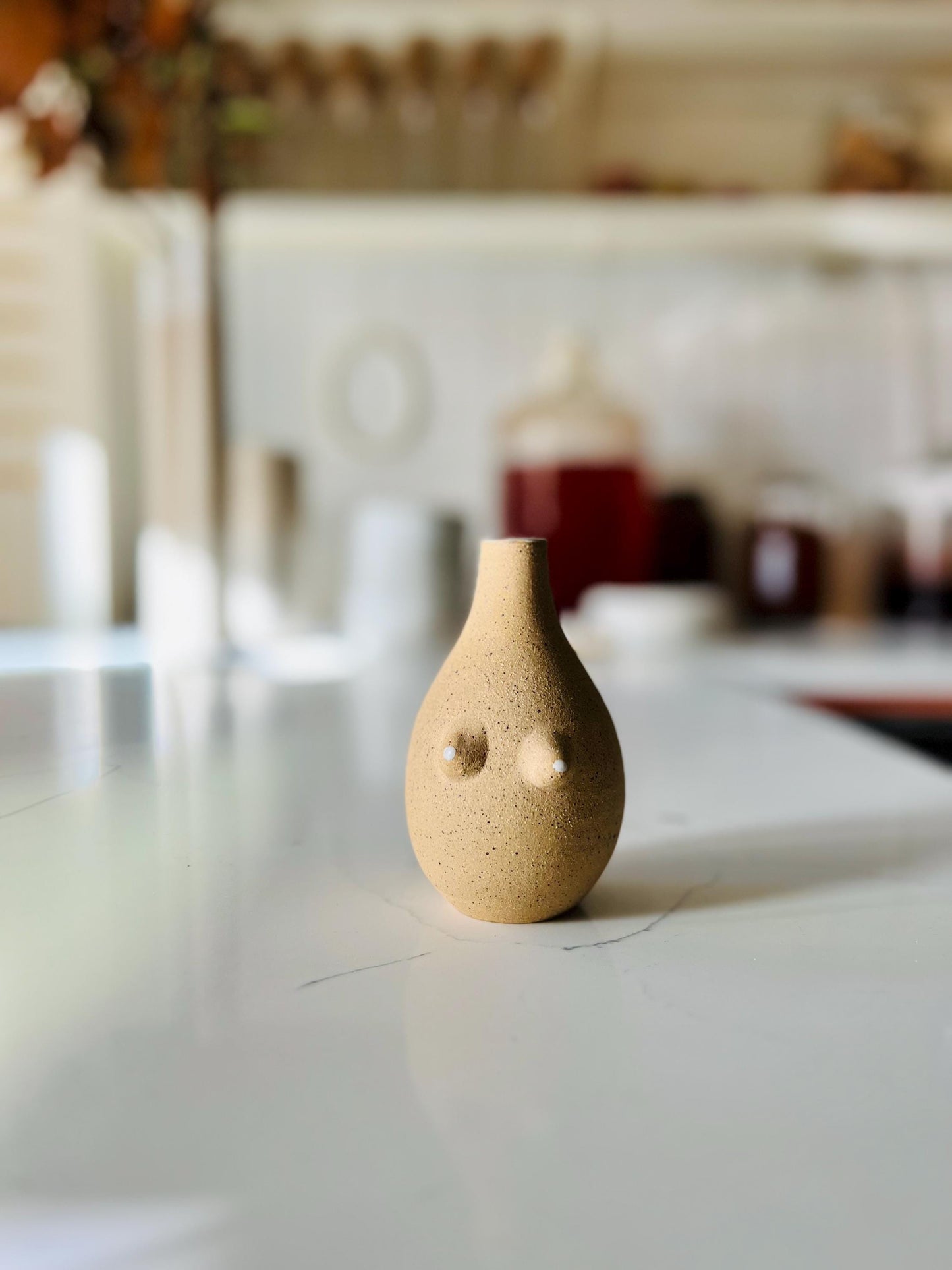 Boob Bud Vase – Handmade Ceramic Flower holder – Unique Small Vase – Playful & Functional Gift