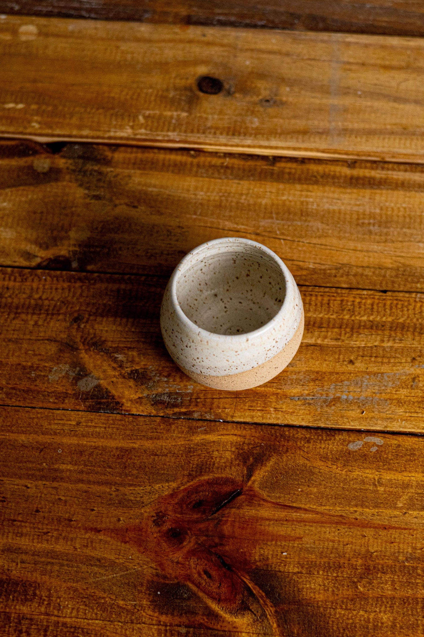 Handmade Espresso Cup – Small Ceramic Coffee Tumbler – Modern White Kitchenware Gift