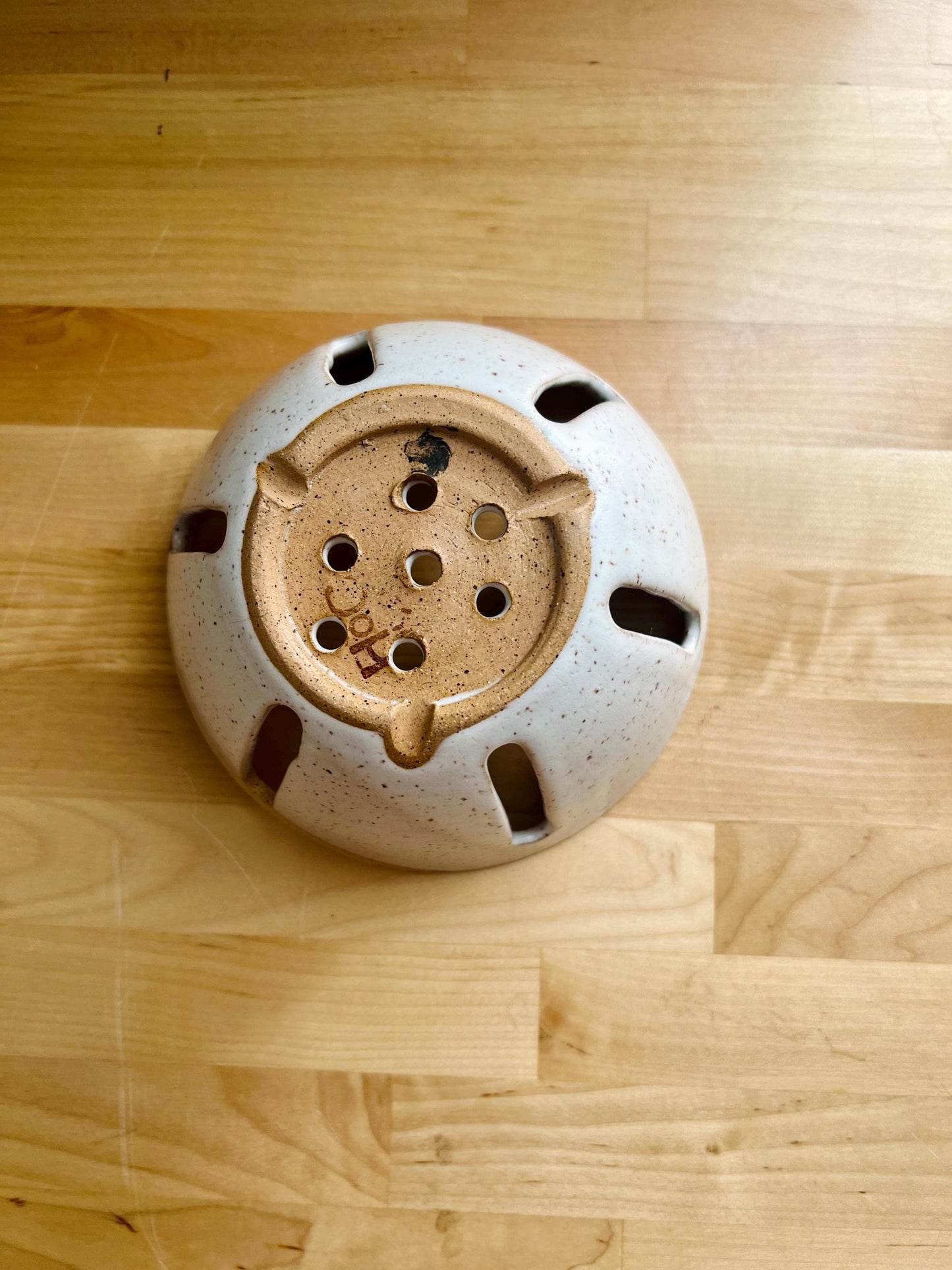 Handmade Ceramic Berry Bowls – Natural Stoneware – Modern Kitchenware – White Colander Bowls