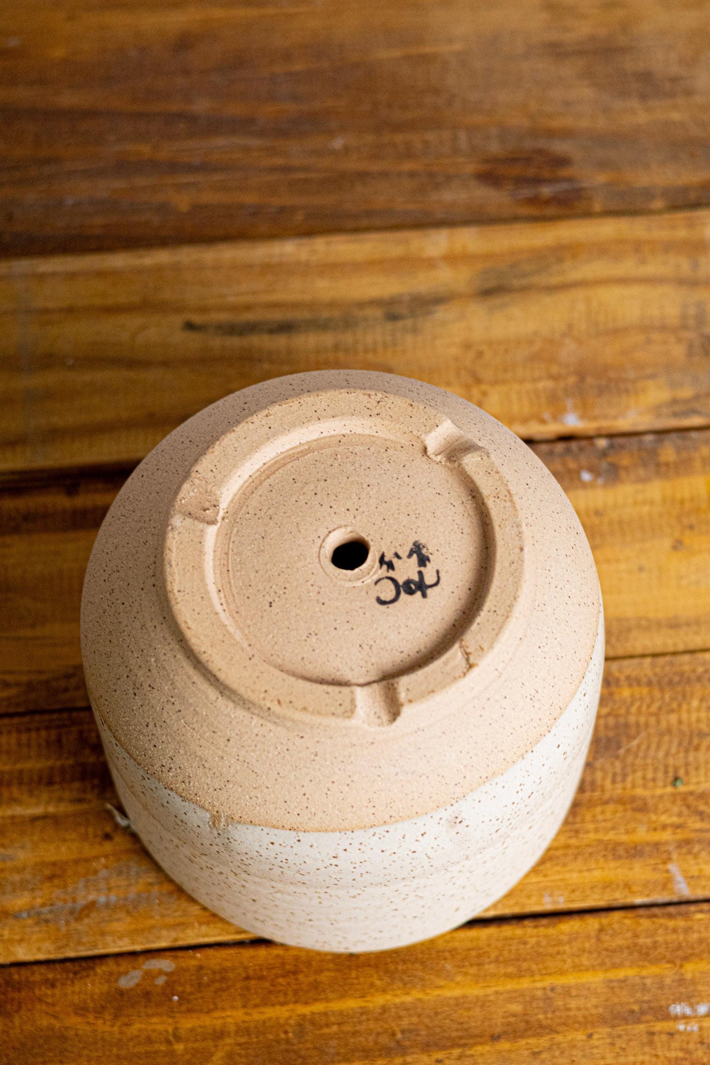 Round Bottom Planter and Saucer - Handmade Ceramic planter- size options