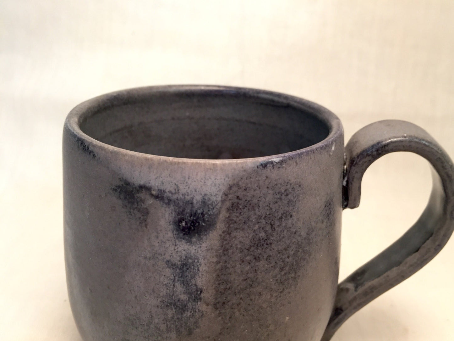 ceramics - coffee mug - purple- gray