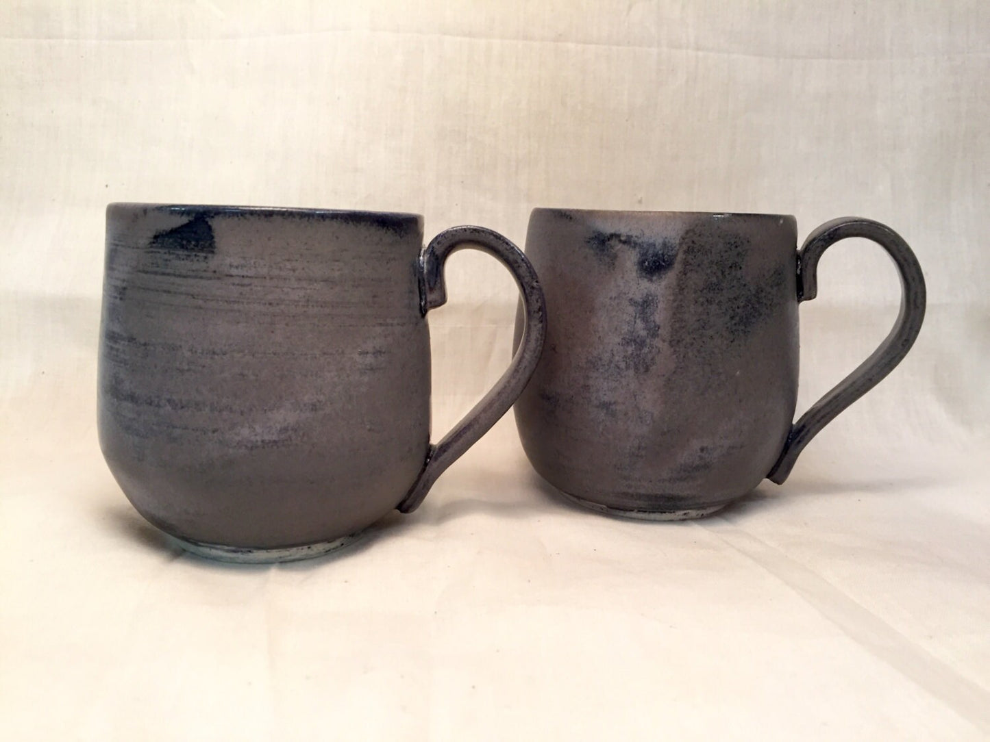 ceramics - coffee mug - purple- gray