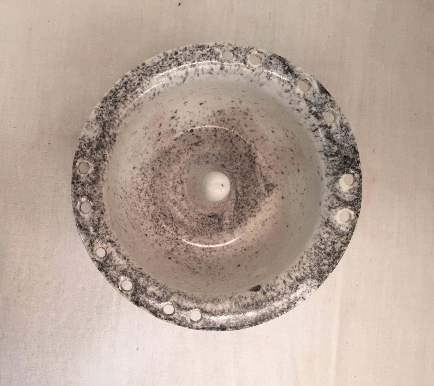 Ceramic ring dish - earring holder - jewerly - black and white