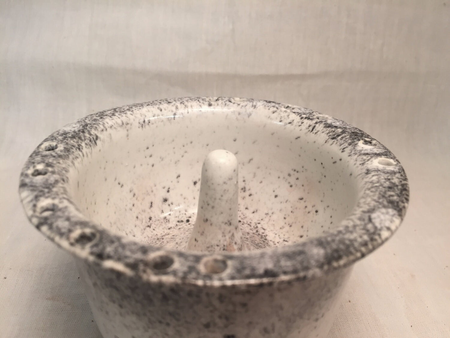 Ceramic ring dish - earring holder - jewerly - black and white