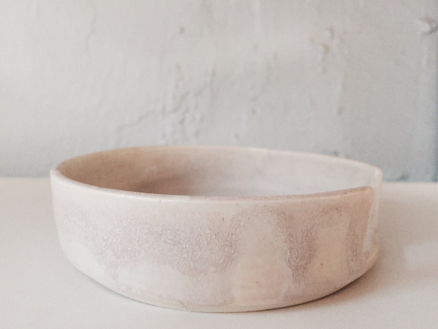 White and pink - modern ceramic spoonrest - kitchen