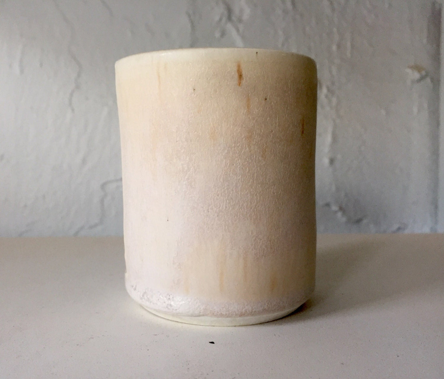 Handmade ceramic sponge holder for kitchen in modern white and pearl.