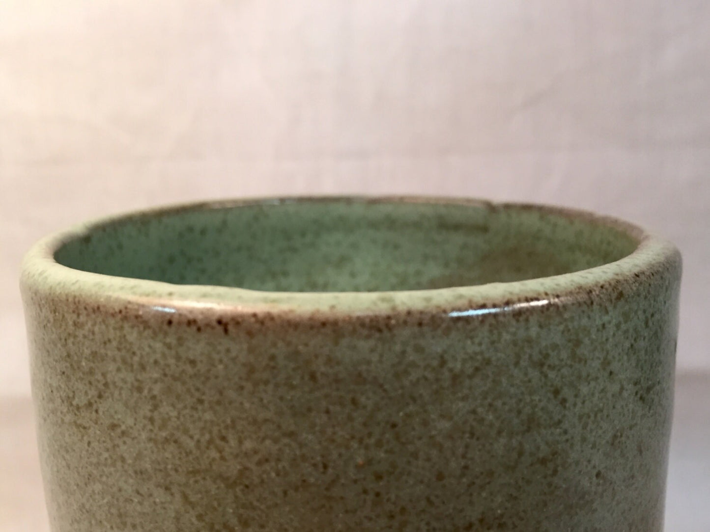 Ceramics - Modern flower vase - green and black.