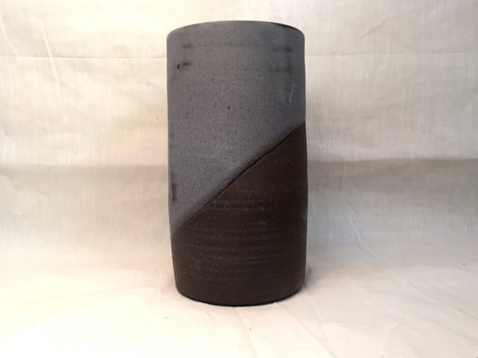 Modern flower vase in purple grey